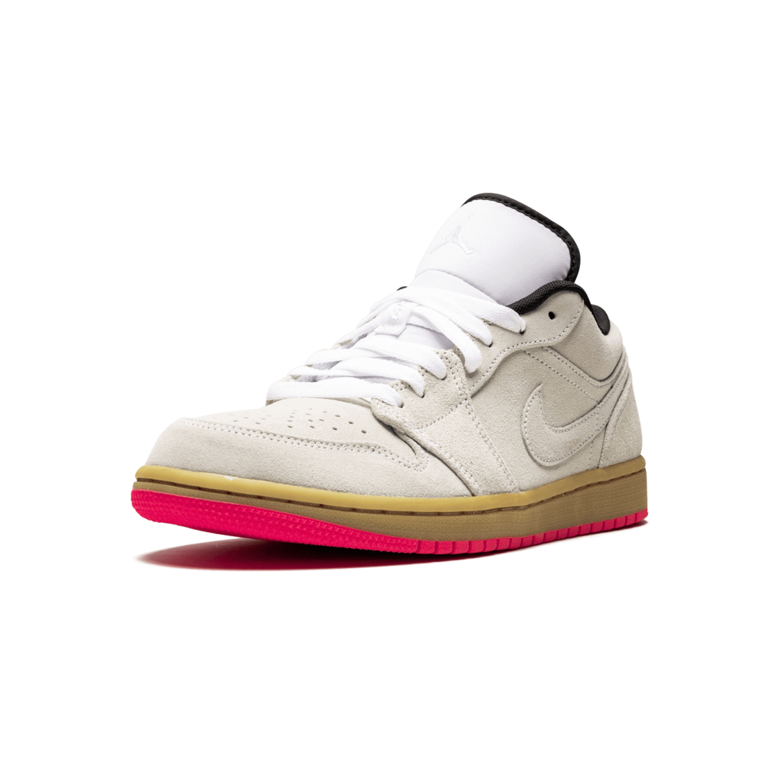 pink and yellow jordans 1